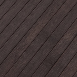 Tappeto Rettangolare Marrone Scuro 80x200 cm in Bambù