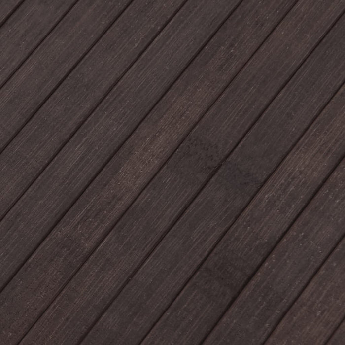 Tappeto Rettangolare Marrone Scuro 80x200 cm in Bambù