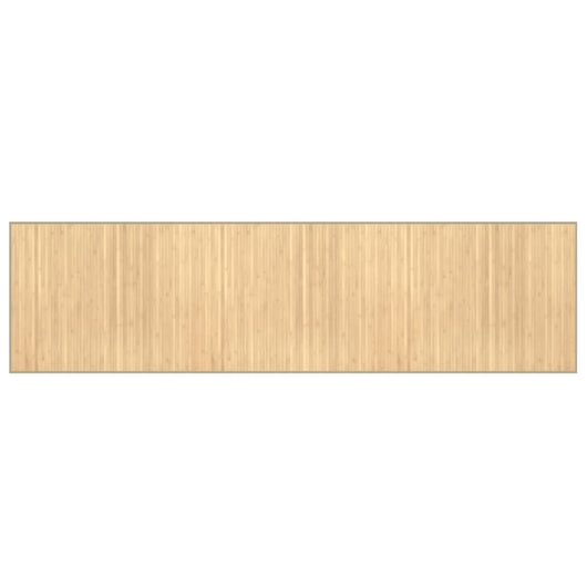 Tappeto Rettangolare Natura Chiaro 80x300 cm in Bambù