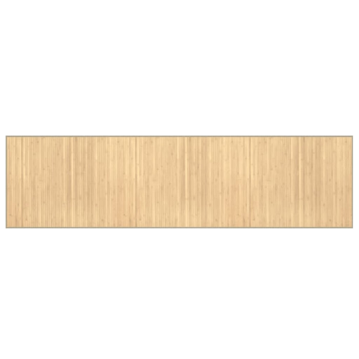 Tappeto Rettangolare Natura Chiaro 80x300 cm in Bambù 376915