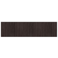 Tappeto Rettangolare Marrone Scuro 80x300 cm in Bambù 376917