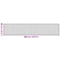 Tappeto Rettangolare Natura 80x400 cm in Bambù 376919