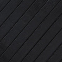 Tappeto Rettangolare Nero 80x500 cm in Bambù