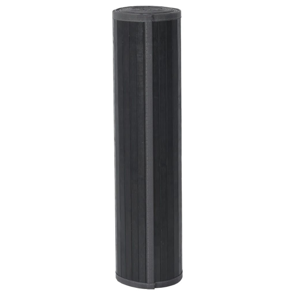 Tappeto Rettangolare Grigio 80x500 cm in Bambù 376928