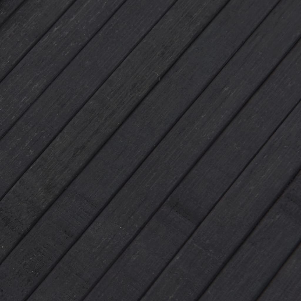 Tappeto Rettangolare Grigio 80x500 cm in Bambù 376928