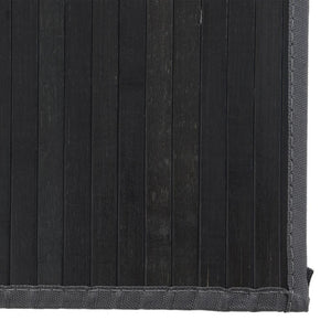 Tappeto Rettangolare Nero 80x1000 cm in Bambù 376930