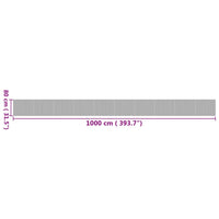 Tappeto Rettangolare Naturale 80x1000 cm in Bambù 376931