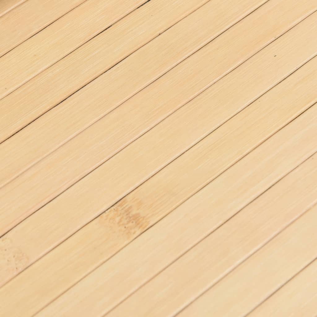 Tappeto Rettangolare Naturale Chiaro 80x1000 cm in Bambù 376933