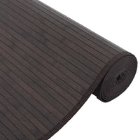 Tappeto Rettangolare Marrone Scuro 80x1000 cm in Bambù 376935