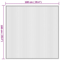 Tappeto Quadrato Naturale 100x100 cm in Bambù