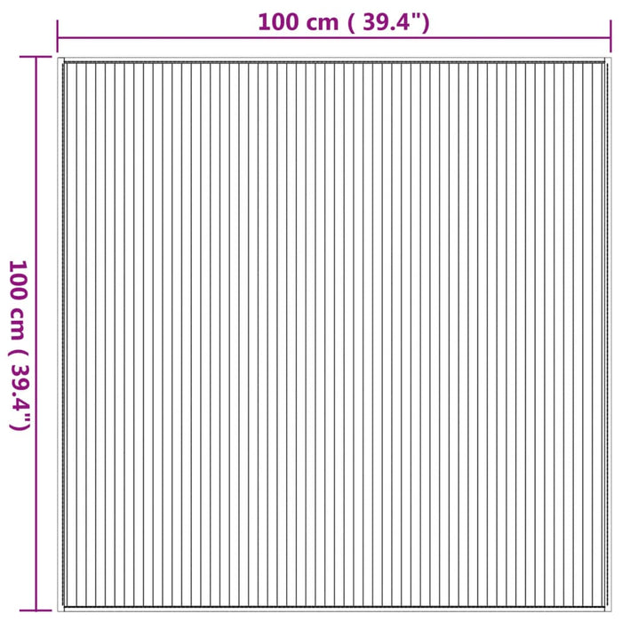 Tappeto Quadrato Naturale 100x100 cm in Bambù