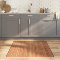 Tappeto Quadrato Naturale 100x100 cm in Bambù