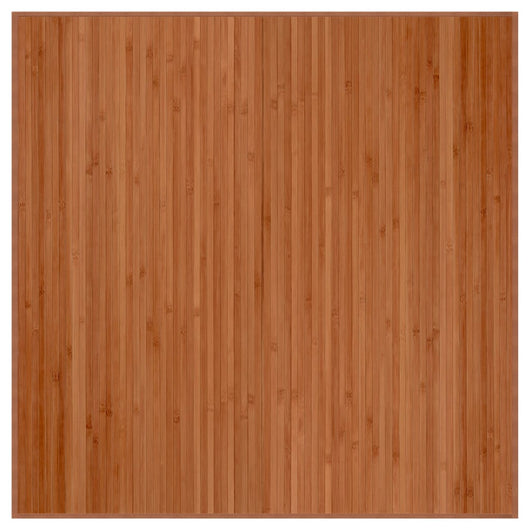 Tappeto Quadrato Marrone 100x100 cm in Bambù 376938