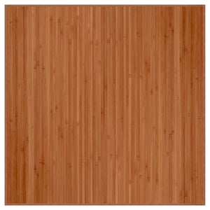 Tappeto Quadrato Marrone 100x100 cm in Bambù