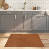 Tappeto Quadrato Marrone 100x100 cm in Bambù 376938