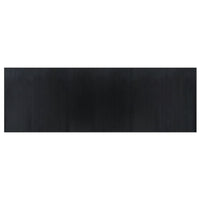 Tappeto Rettangolare Nero 100x300 cm in Bambù