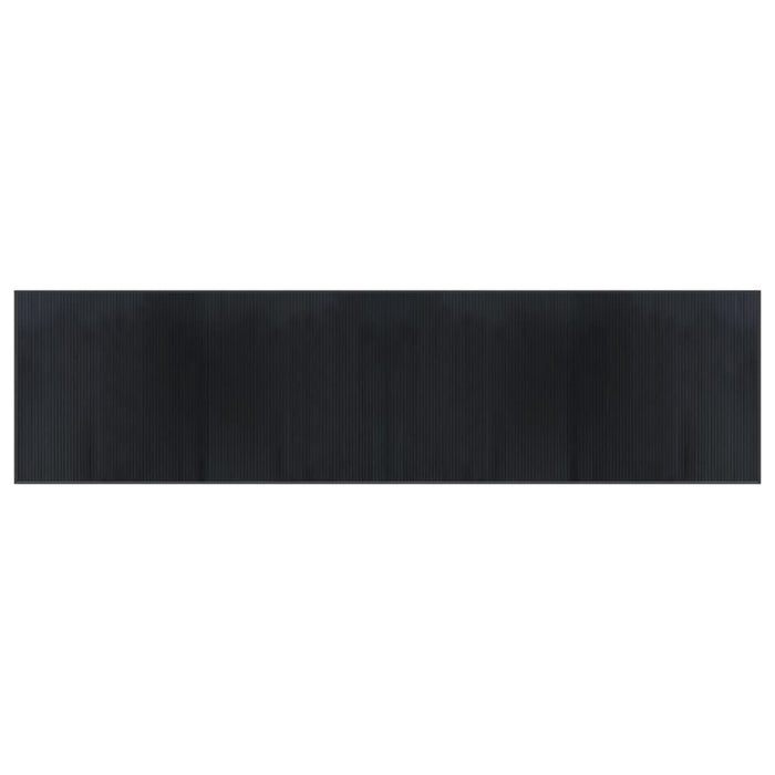Tappeto Rettangolare Nero 100x400 cm in BambÃ¹