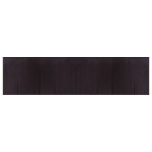 Tappeto Rettangolare Marrone Scuro 100x400 cm in Bambù 376959