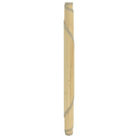 Tappeto Rotondo Naturale Chiaro 60 cm in Bambù 376975