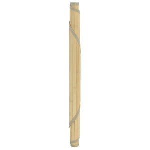 Tappeto Rotondo Naturale Chiaro 60 cm in Bambù 376975