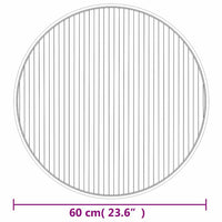 Tappeto Rotondo Naturale Chiaro 60 cm in Bambù 376975