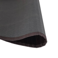 Tappeto Rotondo Marrone Scuro 80 cm in Bambù 376983