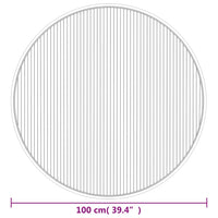 Tappeto Rotondo Naturale Chiaro 100 cm in Bambù 376987