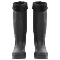 Stivali da Pioggia con Calzini Rimovibili Neri Misura 38 cm PVC 137596