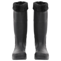 Stivali da Pioggia con Calzini Rimovibili Neri Misura 39 cm PVC