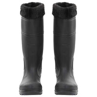 Stivali da Pioggia con Calzini Rimovibili Neri Misura 40 cm PVC 137598