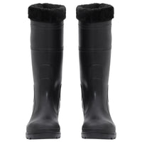 Stivali da Pioggia con Calzini Rimovibili Neri Misura 41 cm PVC 137599