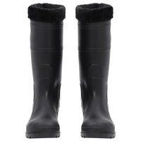 Stivali da Pioggia con Calzini Rimovibili Neri Misura 43 cm PVC 137601
