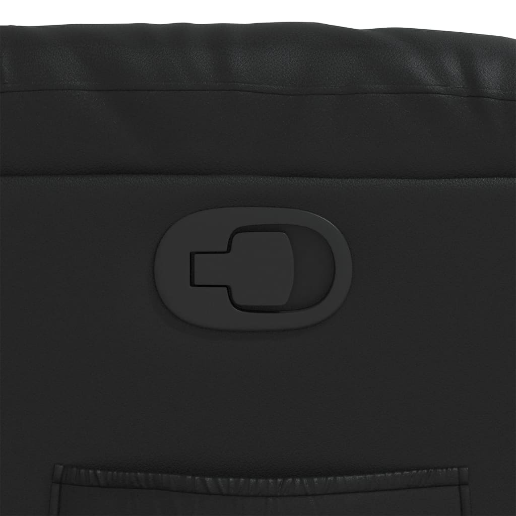 Poltrona Reclinabile Nera in Similpelle 374119