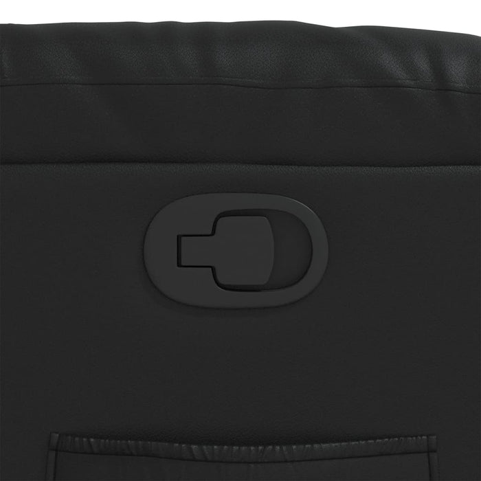 Poltrona Reclinabile Nera in Similpelle 374119