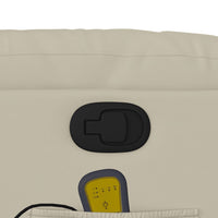 Poltrona da Massaggiante Reclinabile Crema Similpelle