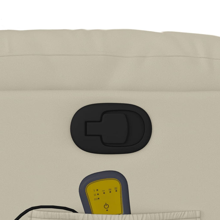 Poltrona da Massaggiante Reclinabile Crema Similpelle