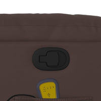 Poltrona Massaggiante Reclinabile marrone in Similpelle 374125