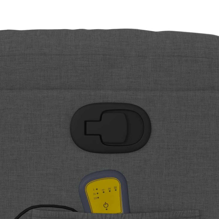 Poltrona Massaggiante Reclinabile Grigio Scuro in Tessuto 374131