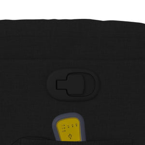 Poltrona Massaggiante Reclinabile Nera in Tessuto 374132