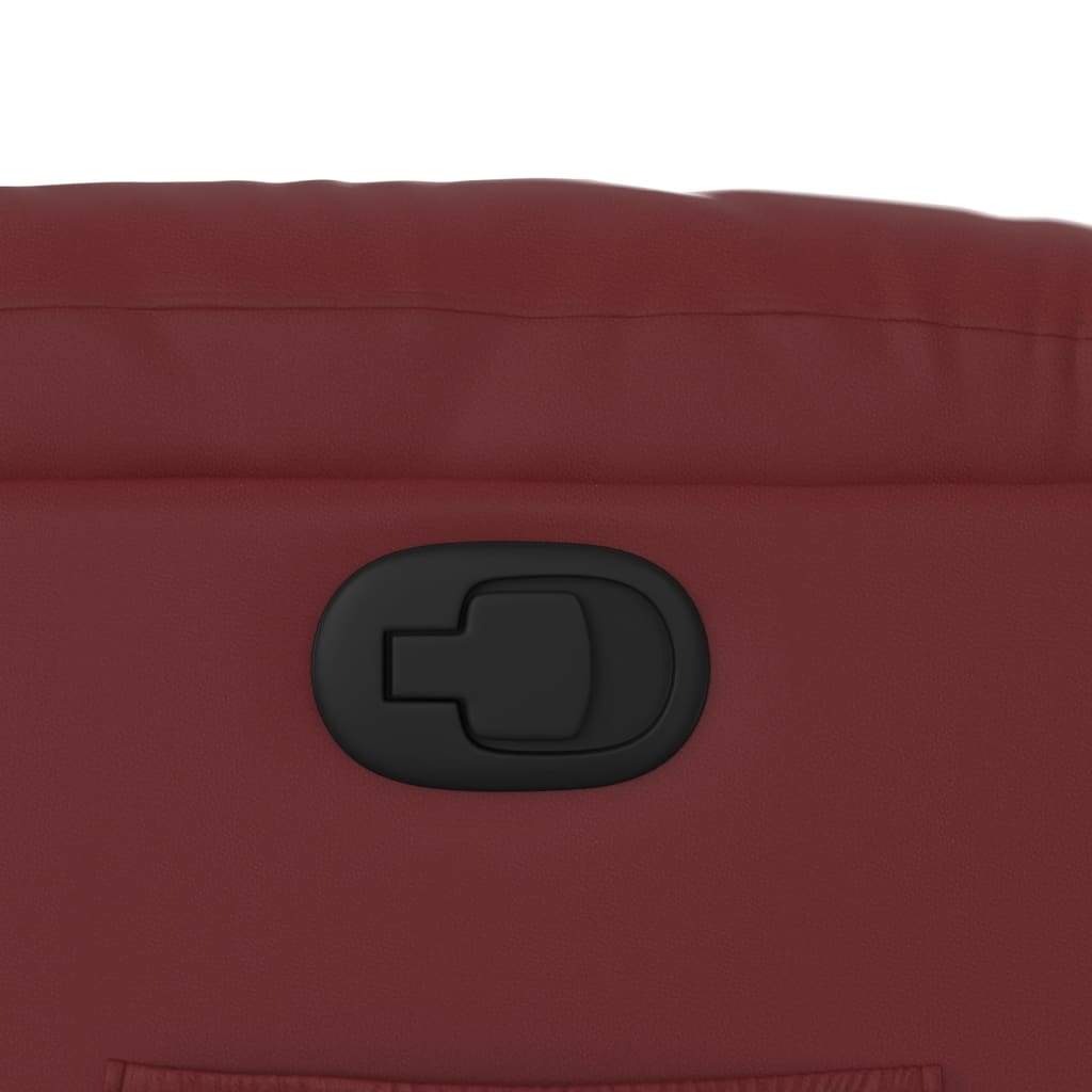 Poltrona Reclinabile Rosso Vino in Similpelle 374137