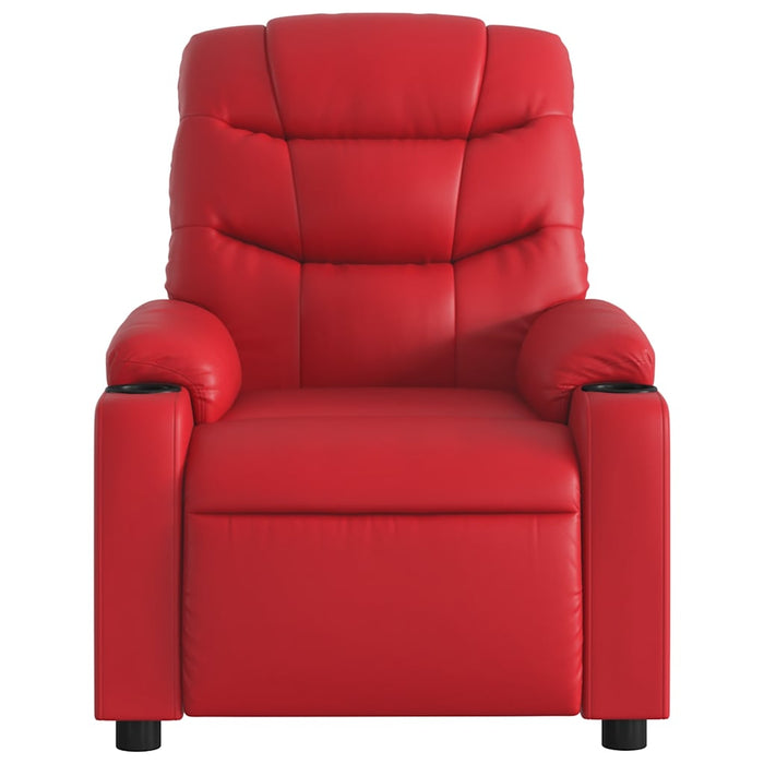 Poltrona Reclinabile Rossa in Similpelle 374138