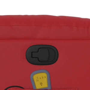 Poltrona Massaggiante Reclinabile Rossa in Similpelle 374145
