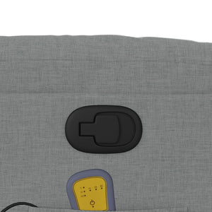 Poltrona Massaggiante Reclinabile Grigio Chiaro in Tessuto 374156