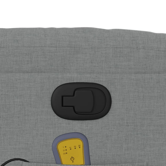 Poltrona Massaggiante Reclinabile Grigio Chiaro in Tessuto 374156