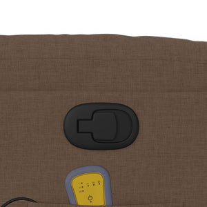 Poltrona Massaggiante Reclinabile Marrone in Tessuto 374160