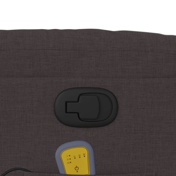 Poltrona Massaggiante Reclinabile Marrone Scuro in Tessuto 374161