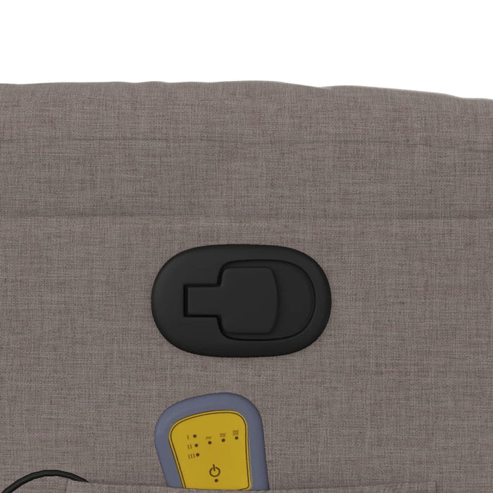 Poltrona Massaggiante Reclinabile Tortora in Tessuto 374163