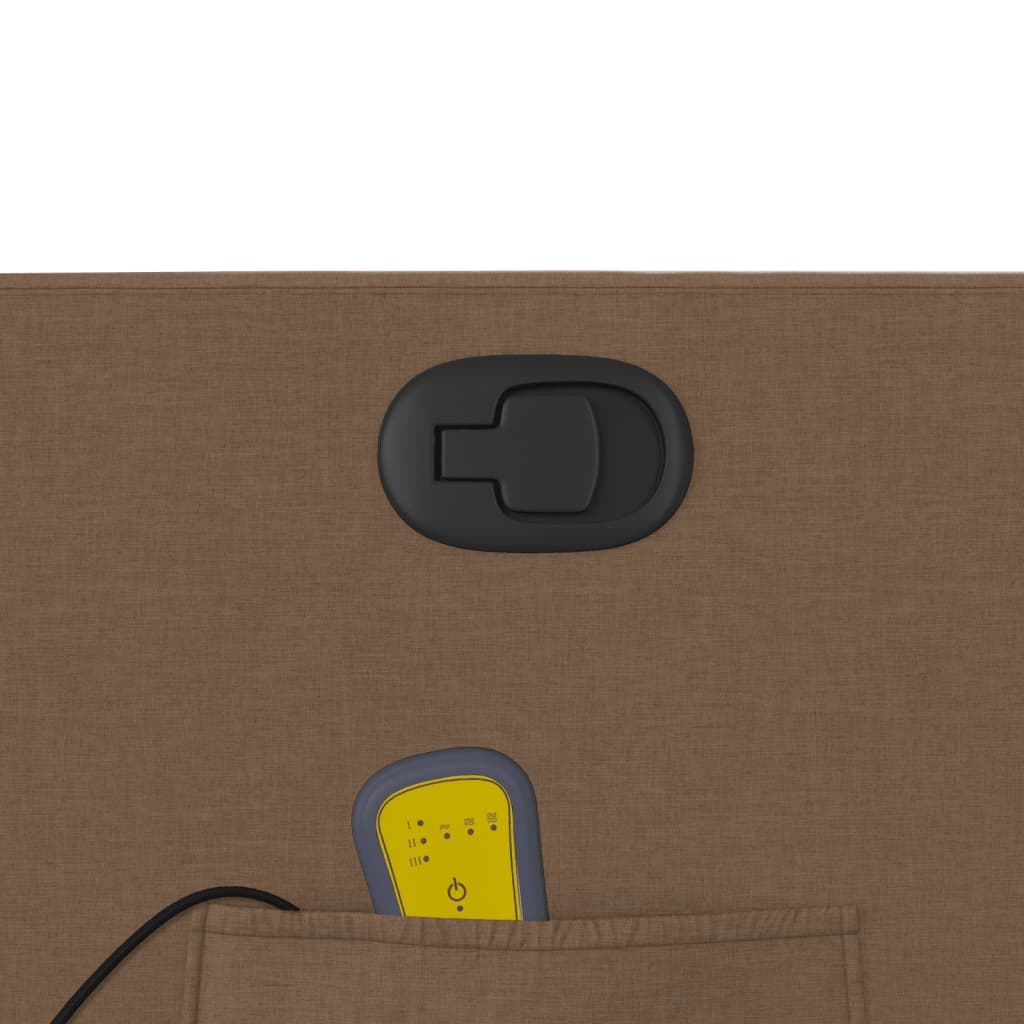 Poltrona Massaggiante Reclinabile Marrone in Tessuto 374178