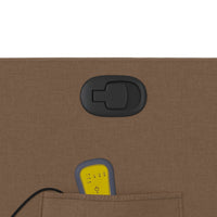 Poltrona Massaggiante Reclinabile Marrone in Tessuto 374178