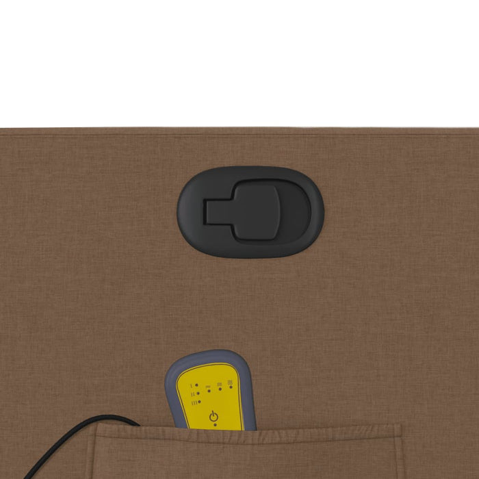 Poltrona Massaggiante Reclinabile Marrone in Tessuto 374178